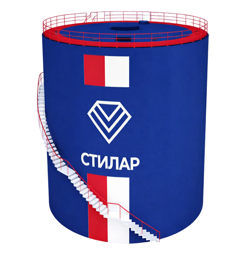 Цельносварной резервуар РВС  125 м³ от завода-производителя